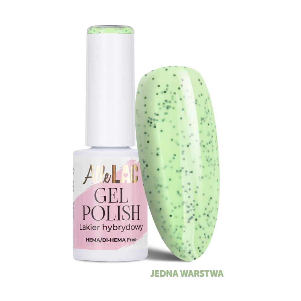 Lakier hybrydowy LED/UV Gel Polish Greens G1 Dots AlleLac HEMA/Di-HEMA Free 6g