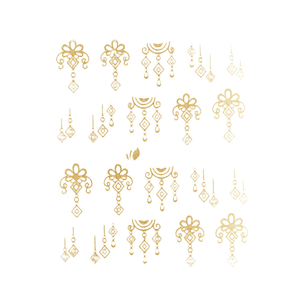 Naklejki wodne do paznokci ornamenty Y-074