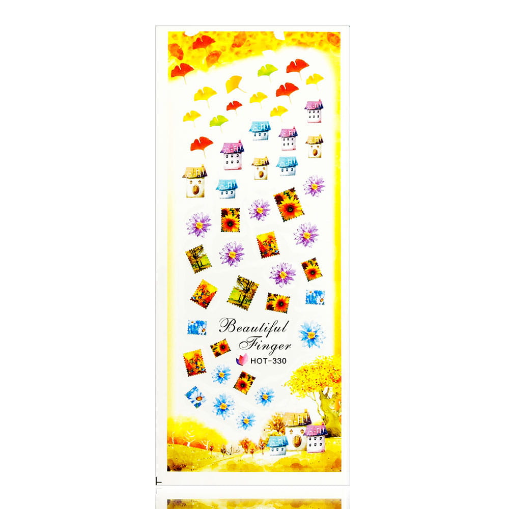 Naklejki wodne do paznokci arkusz 12,7 x 5,5 cm hot Nr 330