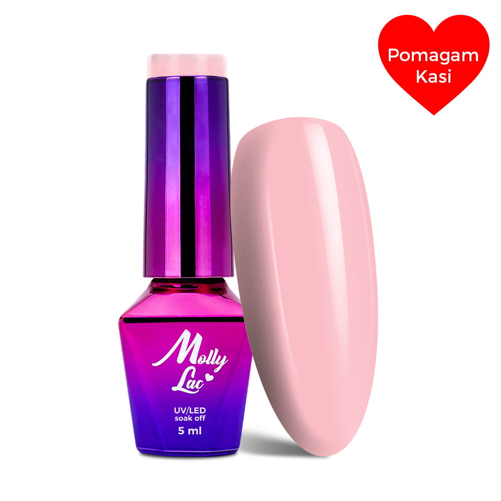 Lakier hybrydowy LED/UV Gel Polish MollyLac Silk & Cotton Nr 362 Cashmere 5 ml