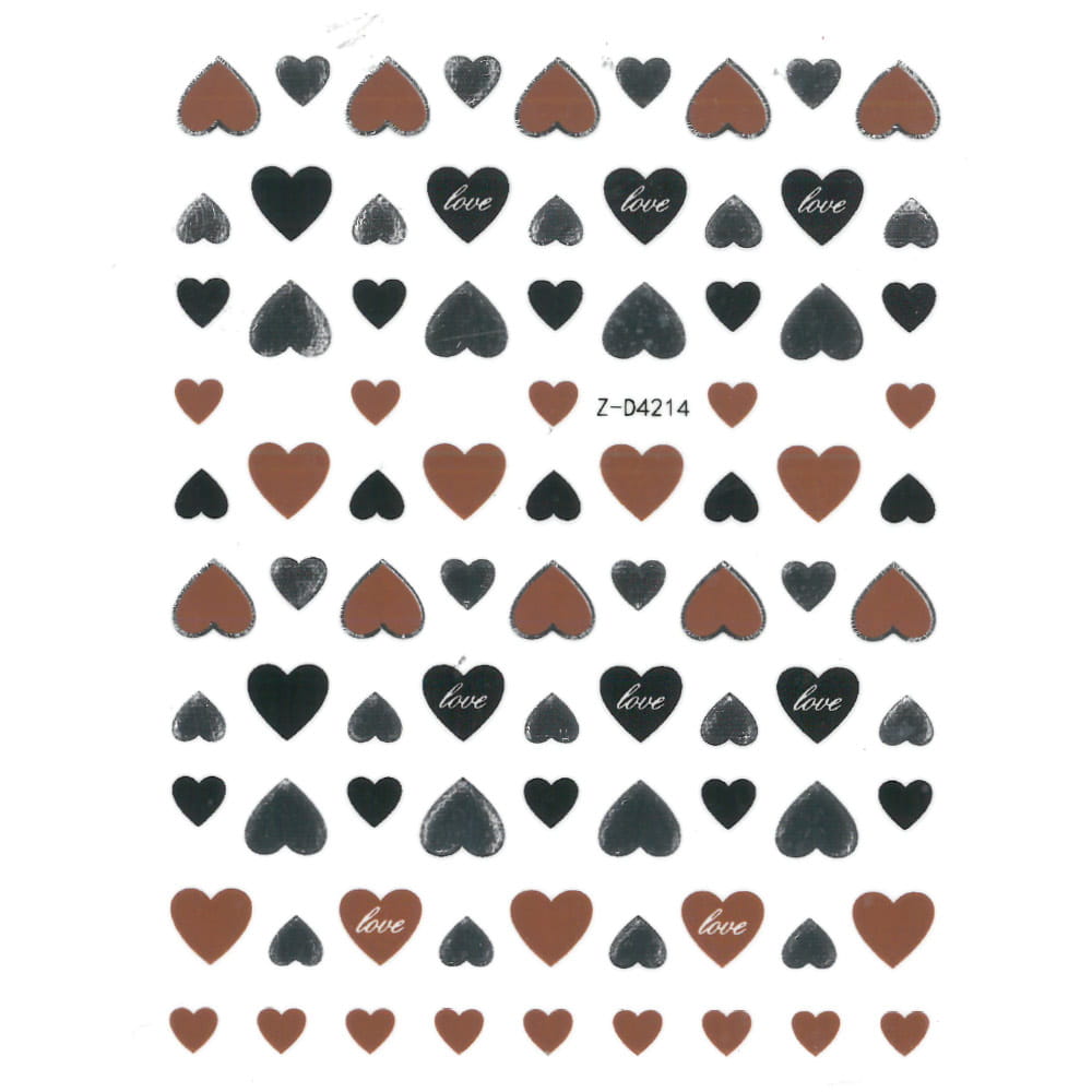 Naklejki do paznokci cienkie samoprzylepne Nail Art Sticker brown Nr Z-D4214
