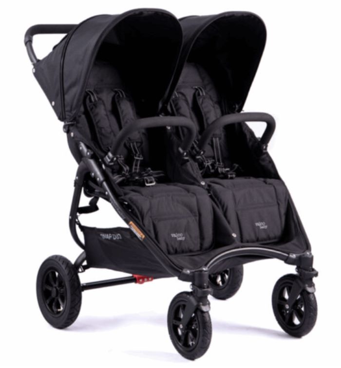 Valco Baby Snap Duo Sport - wózek spacerowy bliźniaczy-Coal Black