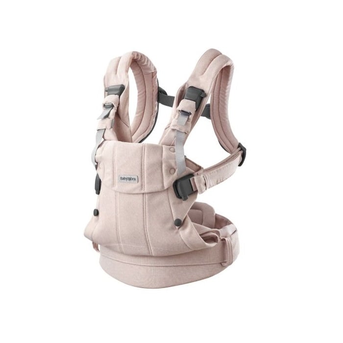 BabyBjorn Harmony - nosidełko dla dzieci od narodzin do 3 roku życia-Woven Jasny Róż Melanż