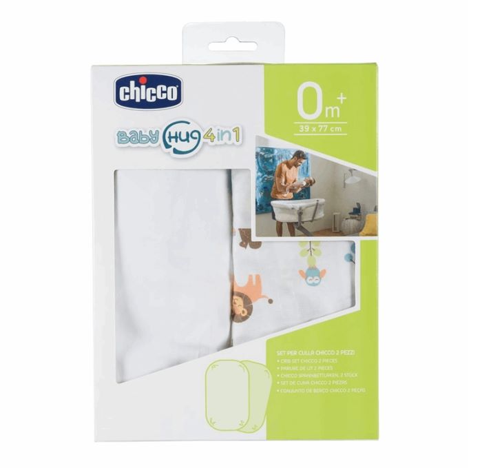 Chicco Prześcieradło Baby Hug do leżaczka-krzesełka 4 w 1-Little Animals