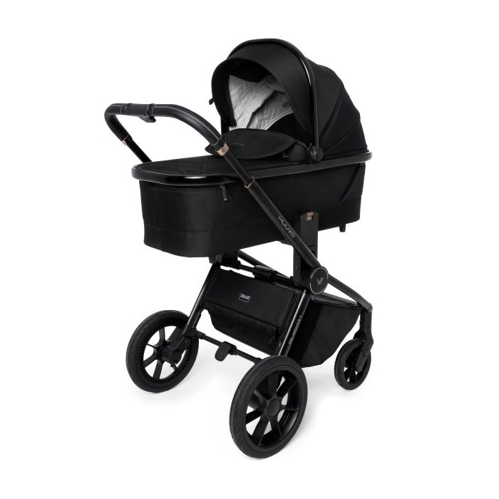 Muuvo Quick SE 2 - stylowy wózek głęboko-spacerowy z torbą-Chromium Black