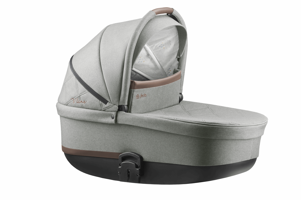 Jedo Bartatina - uniwersalny wózek głęboko-spacerowy 2w1na czarnym stelażu z torbą-V41-MS 14