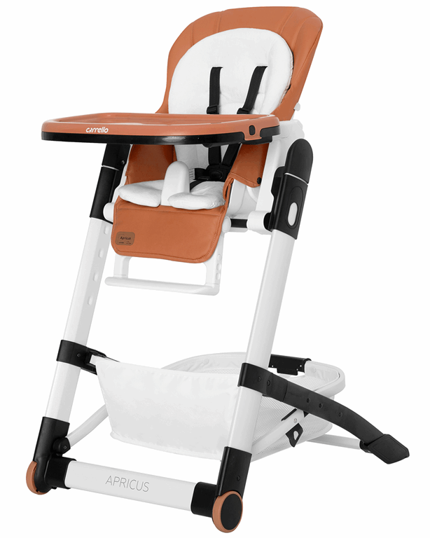 Carrello Apricus - 2 w 1 krzesełko do karmienia i leżaczek-Pale Terracota