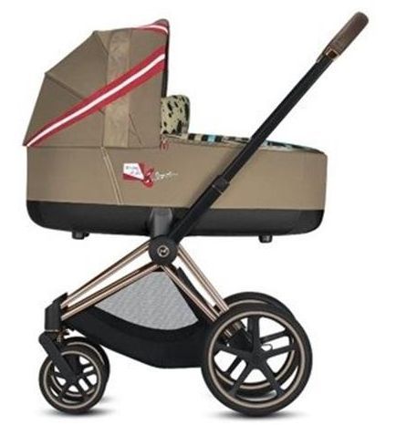 Cybex, Priam 2.0 Fashion Collection - wózek głęboko-spacerowy -Cybex by Karolina Kurkova-Chrome z czarną rączką