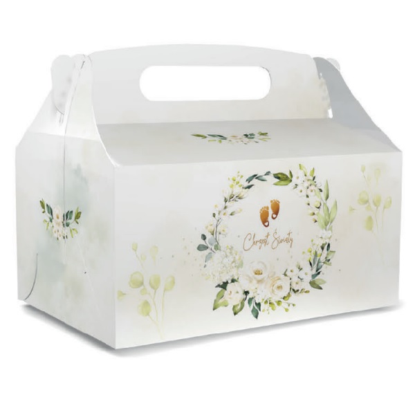 Pudełko na ciasto na Chrzst, opakowanie na tort na Chrzciny, 10 szt.
