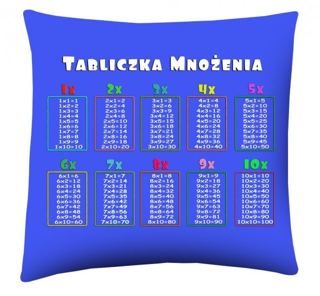Poduszka matematyczna z kolorowym tłem 40x40