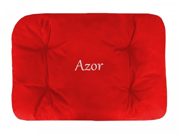 Legowisko Z IMIENIEM TWOJEGO PSA 115x80 cm - czerwony