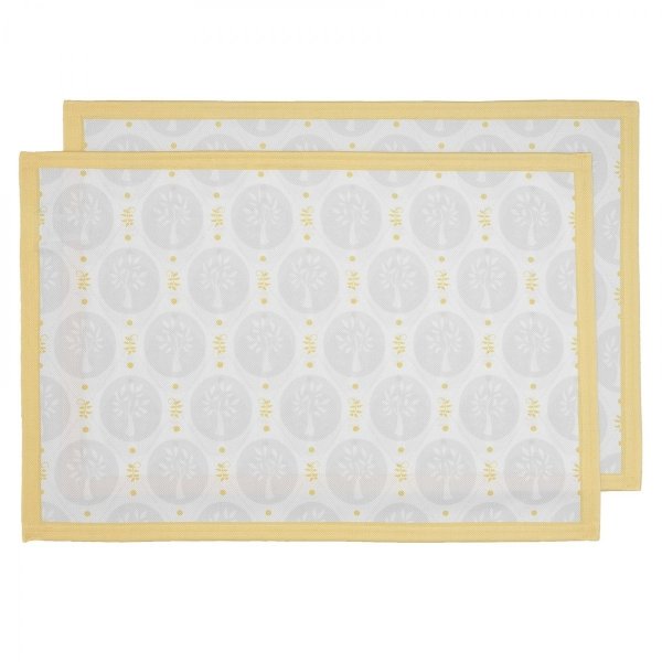 Podkładki stołowe 2szt. rozmiar 35x50 Szaro-Żółte wz. MF-125