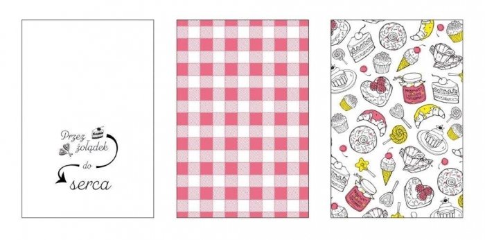 ŚCIERKA KPL. 3 SZT 40X60 KUKE 100% bawełna wz. 003 SŁODKO