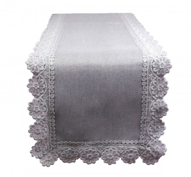 Obrus gipiurowy Brava 40x90 100% poliester wz. 1802 szary