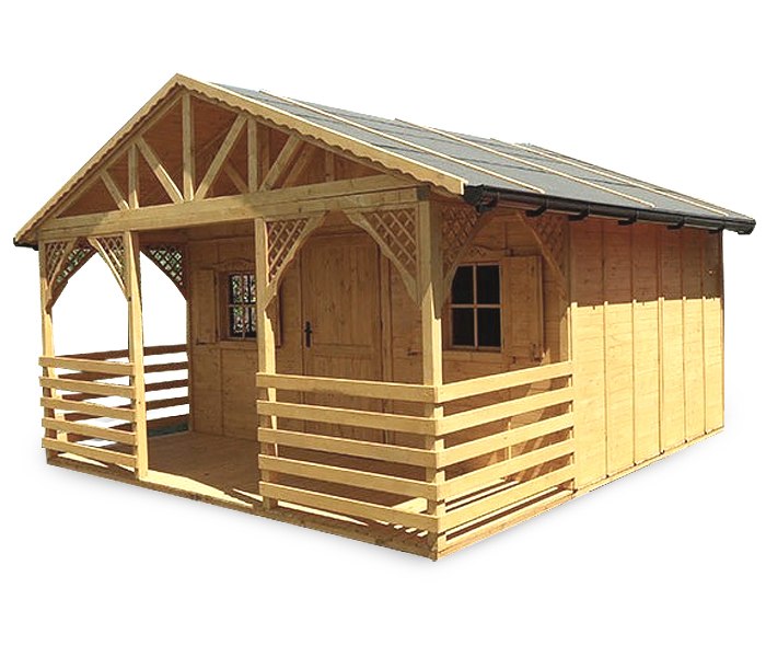 Domek ogrodowy John 450 x 450 cm + taras 150 cm