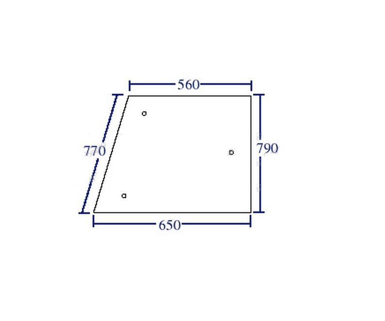 Szyba boczna prawa Fiat G Ford 70 86521435
