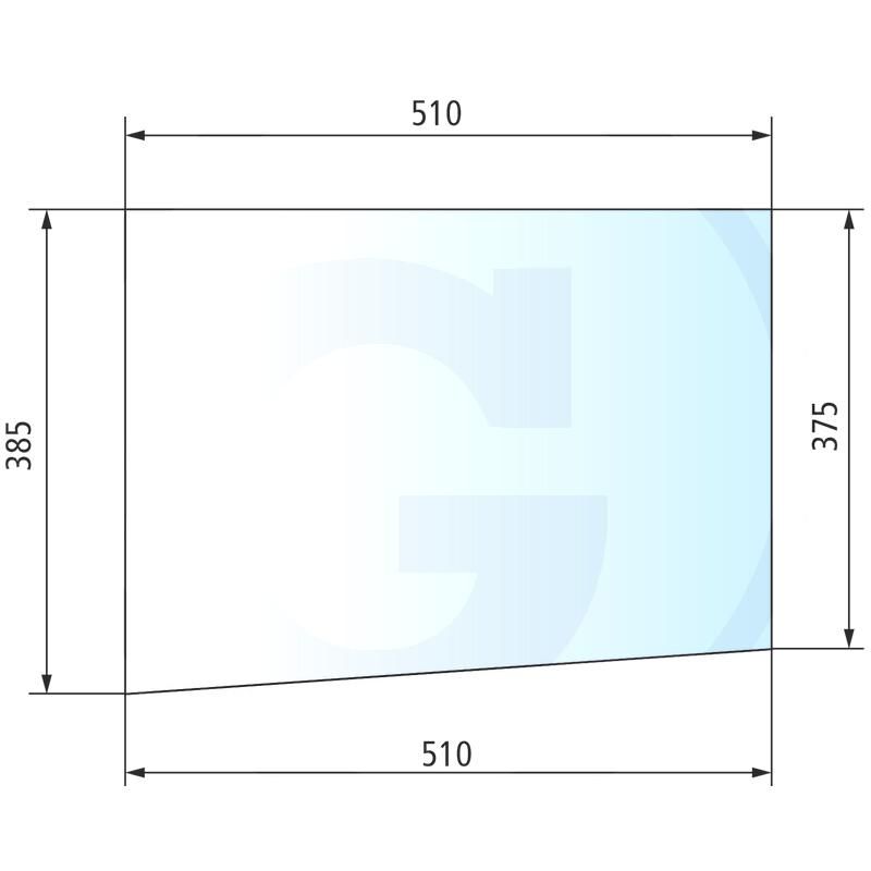 Szyba przednia dolna, lewa Fendt Xylon 524810011240