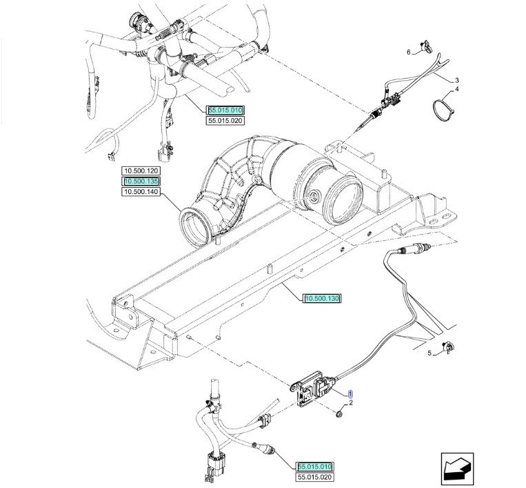 Czujnik NOX New Holland TC CX CR T6 T7 48197995 90335586 CNH