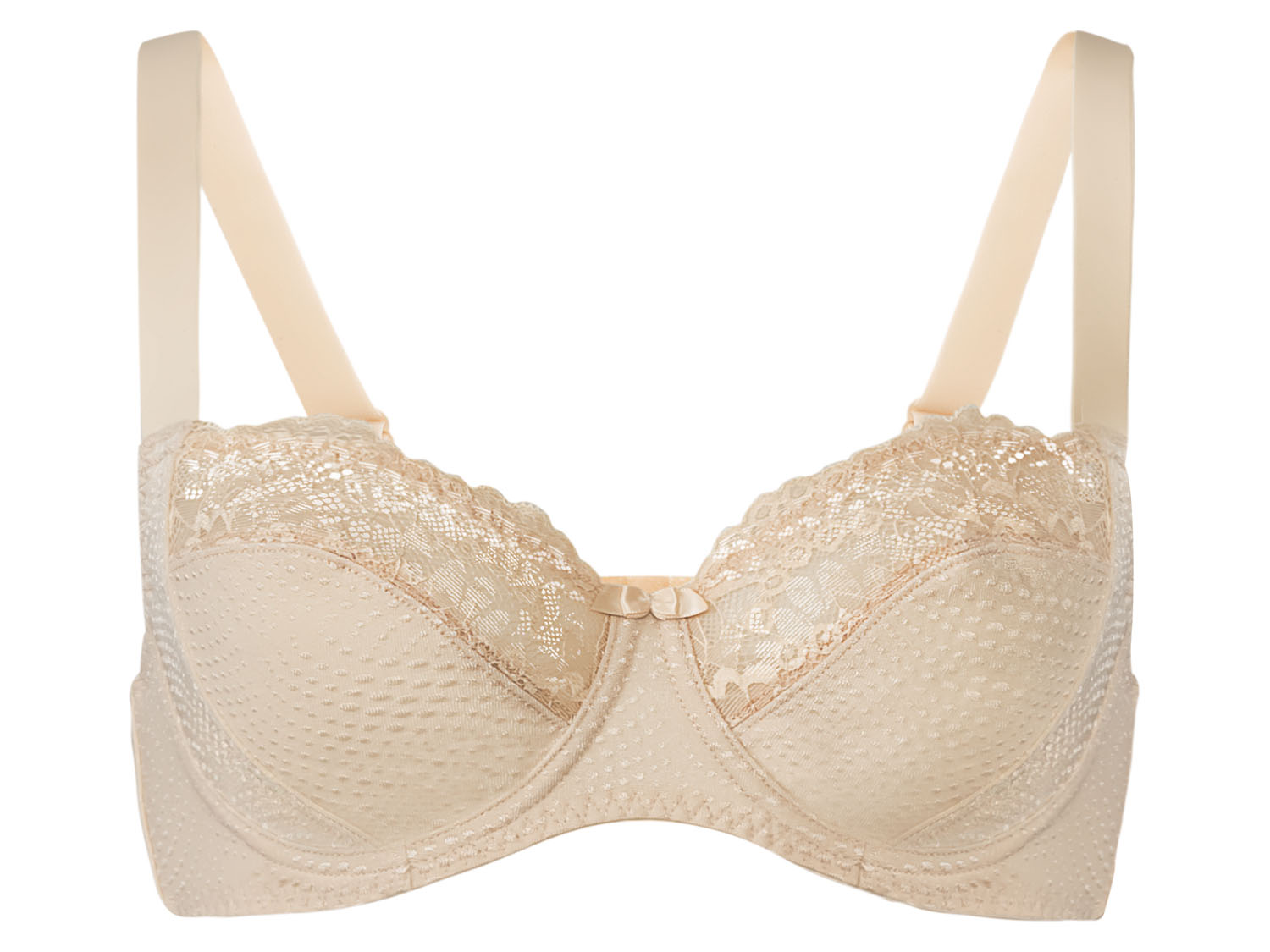 esmara Biustonosz z fiszbinami i koronką 85D, Beżowy