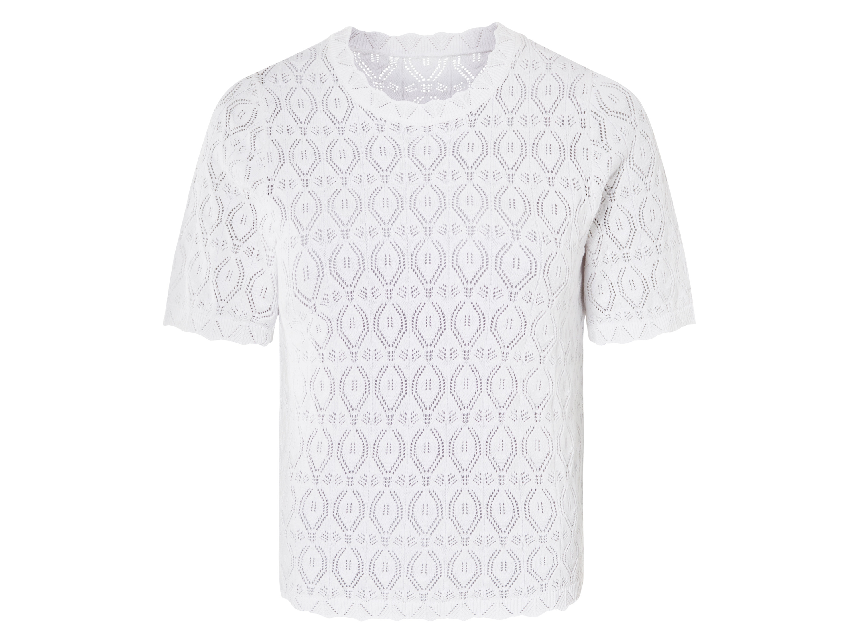 esmara Sweter ażurowy damski z bawełny Biały, L 44-46