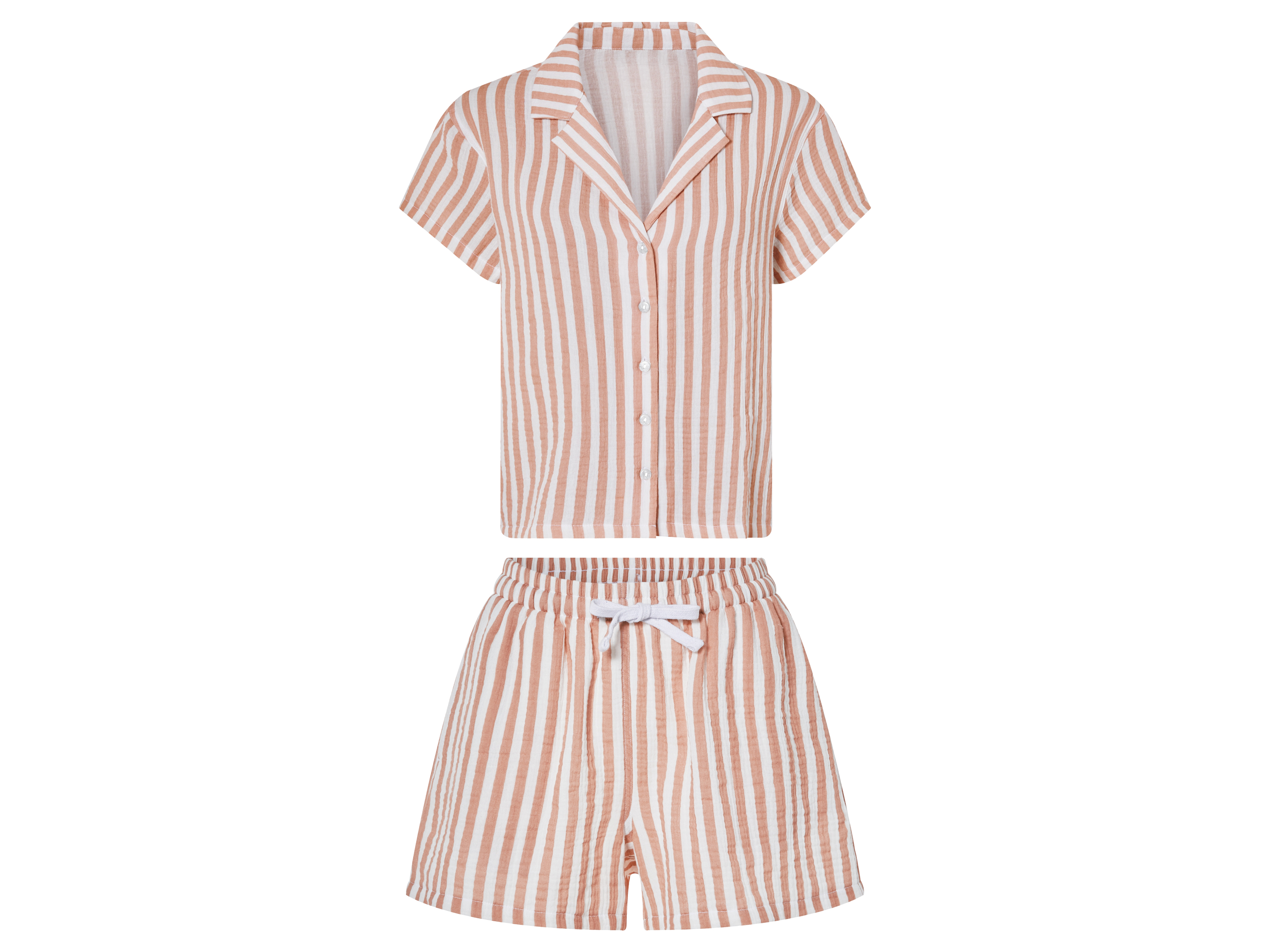 esmara Piżama z muślinu damska Różowy, XS 32/34