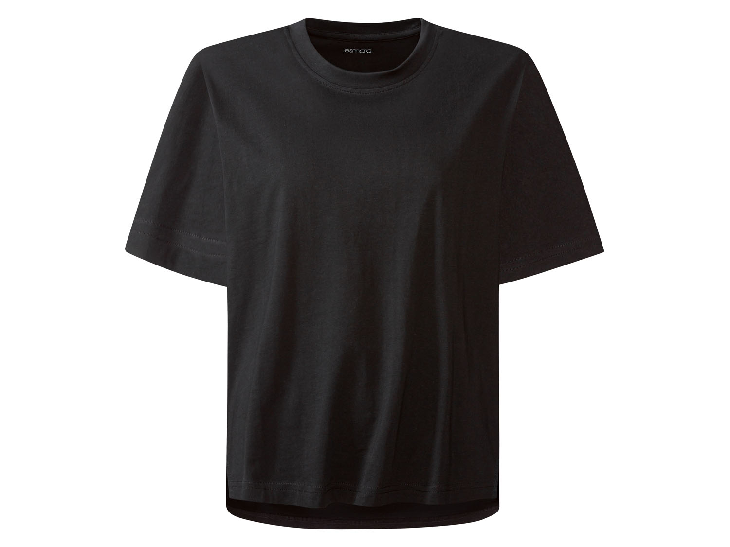 esmara T-shirt damski z bawełny Czarny, L44/46