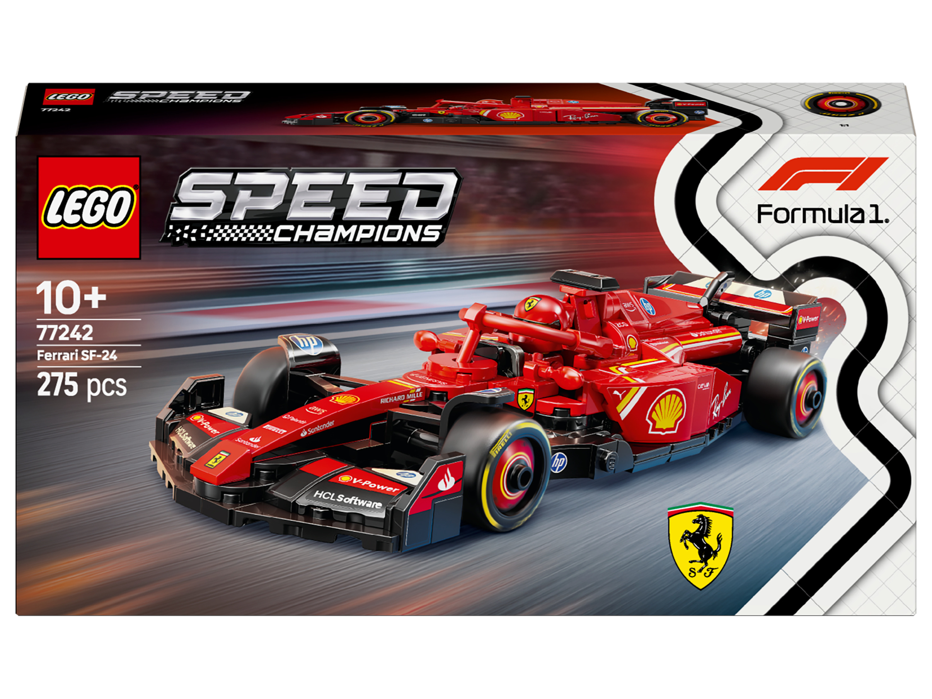 Lego Speed Champions Zestaw klocków Lego 77242 Ferrari Sf-24 F1 Samochód wyścigowy