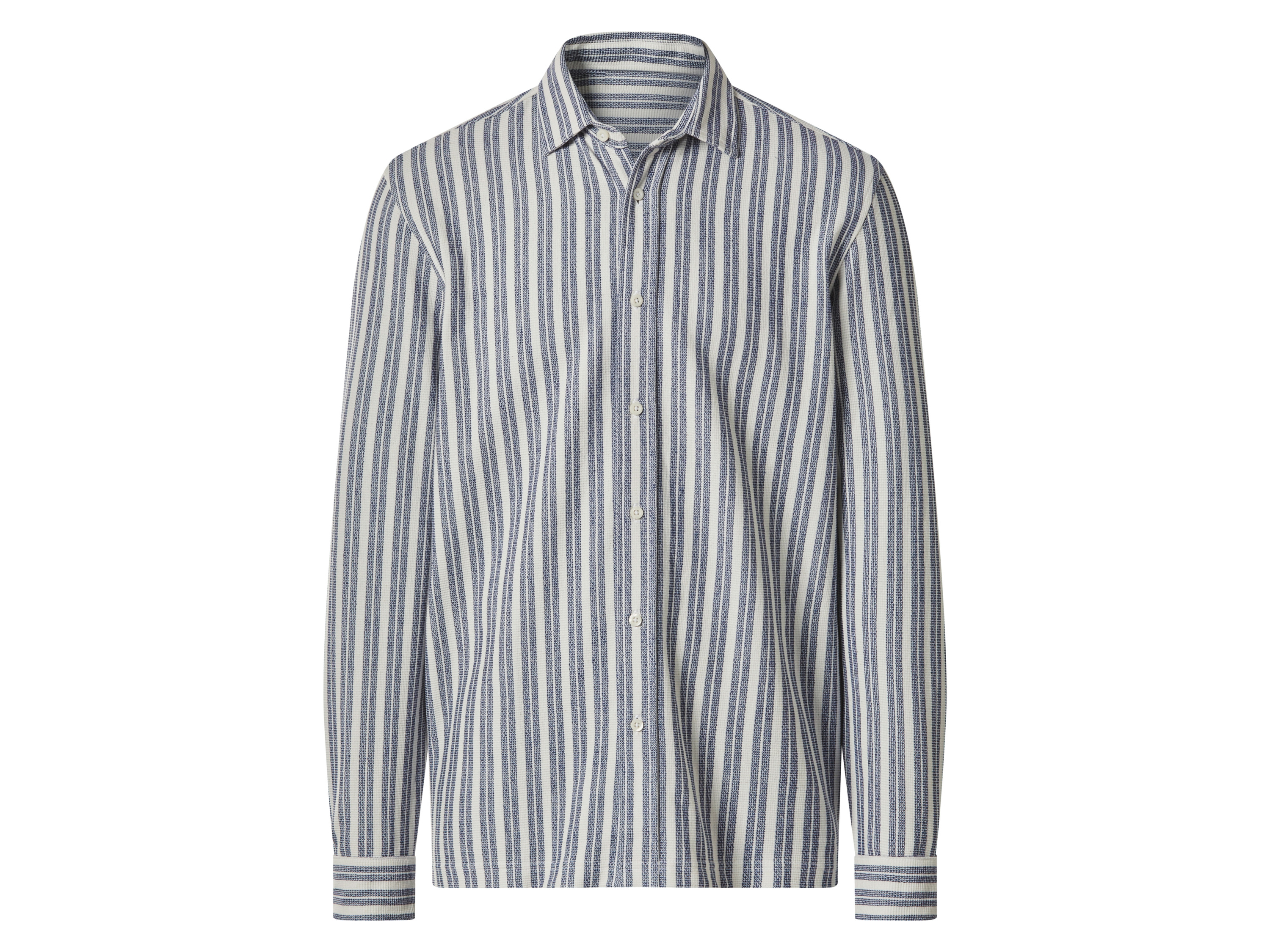 esmara Men Koszula męska Biały/ niebieski, M 39/40