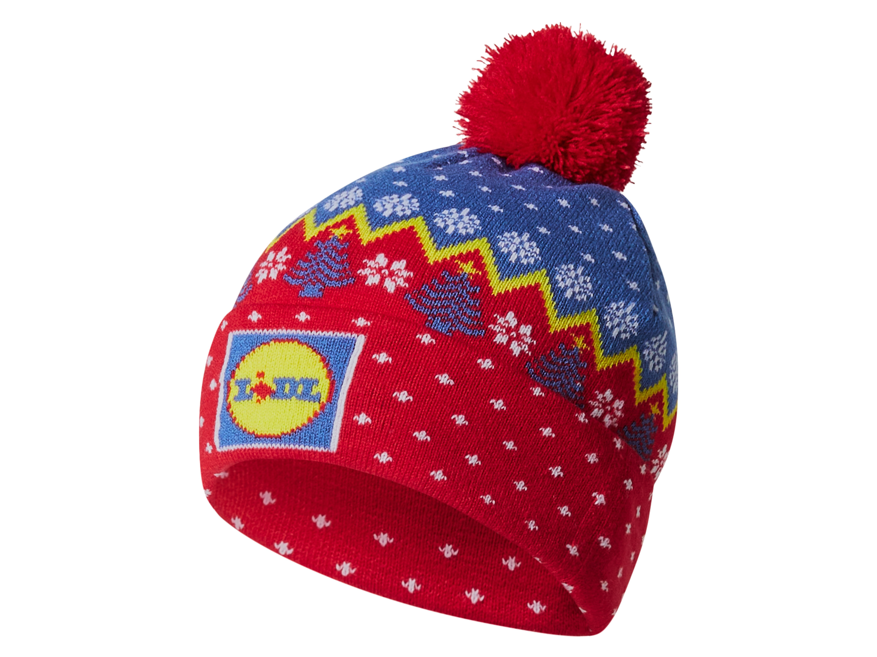 Czapka świąteczna unisex z kolekcji Lidl Fan Czerwony, L/Xl