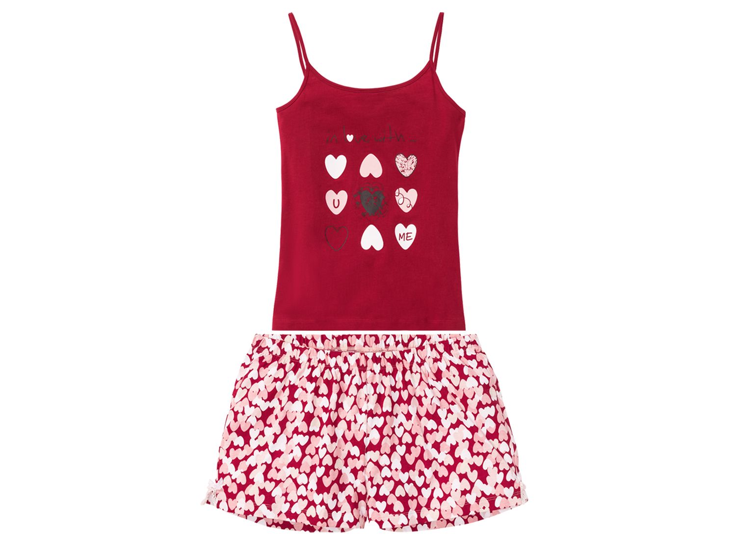 Esmara Lingerie Piżama damska letnia Czerwony, S 36/38