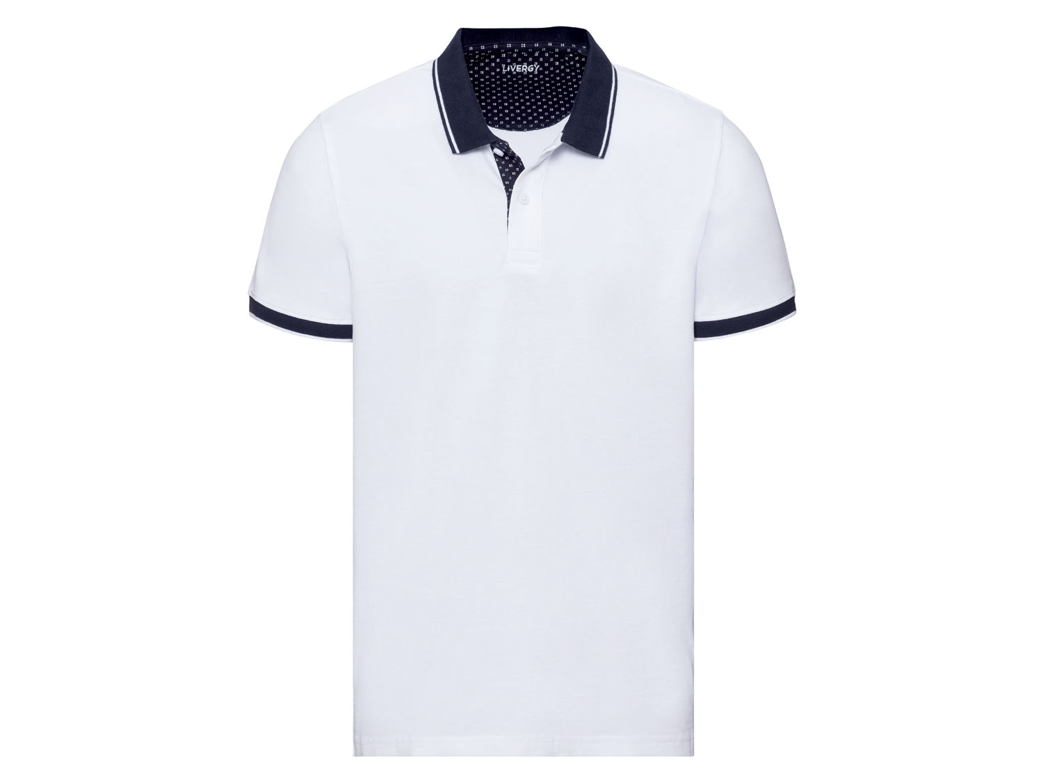 Livergy Koszulka polo męska Slim Fit z piki Biały, M 48/50