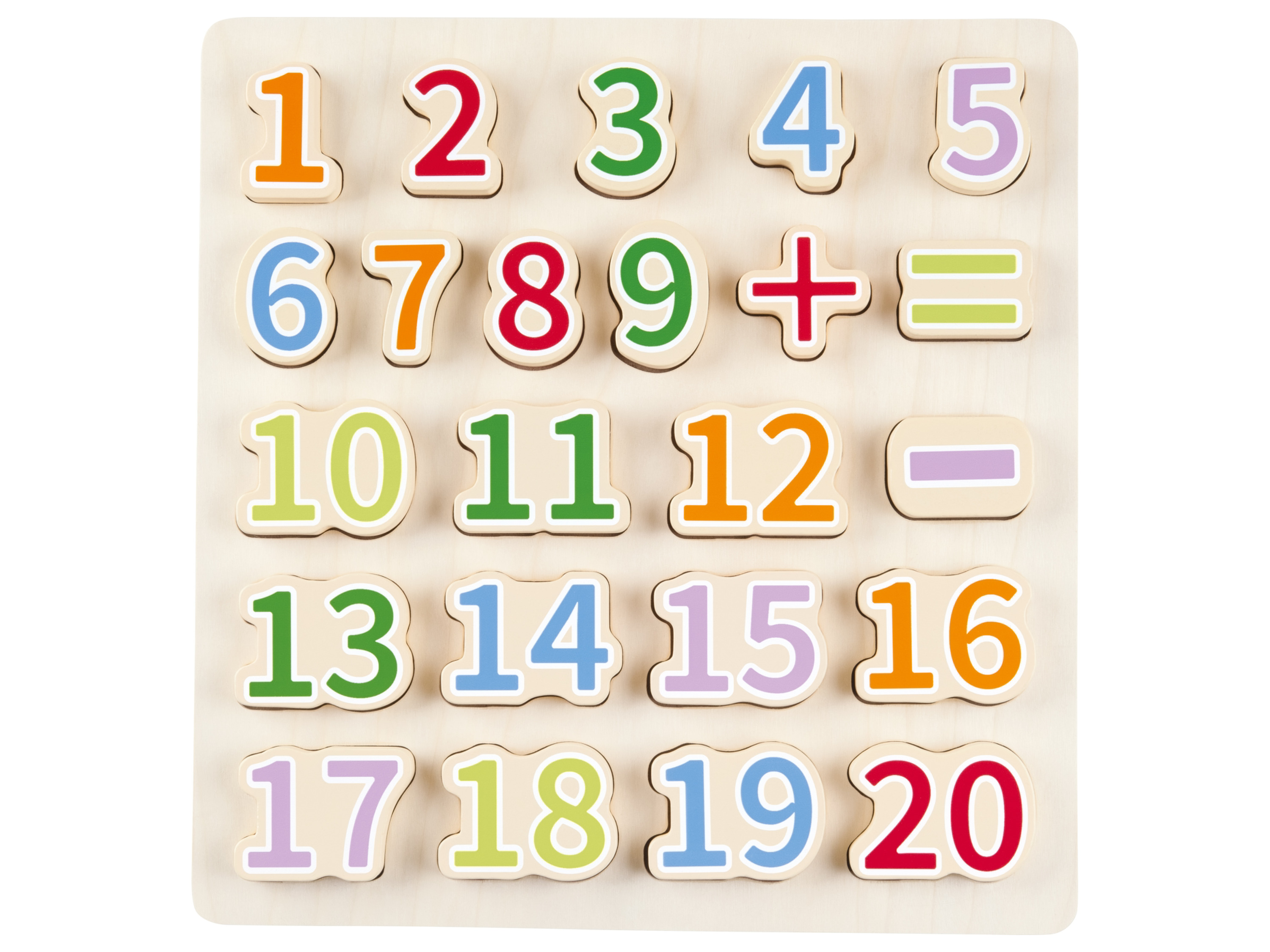 Playtive Drewniane puzzle edukacyjne Działania arytmetyczne