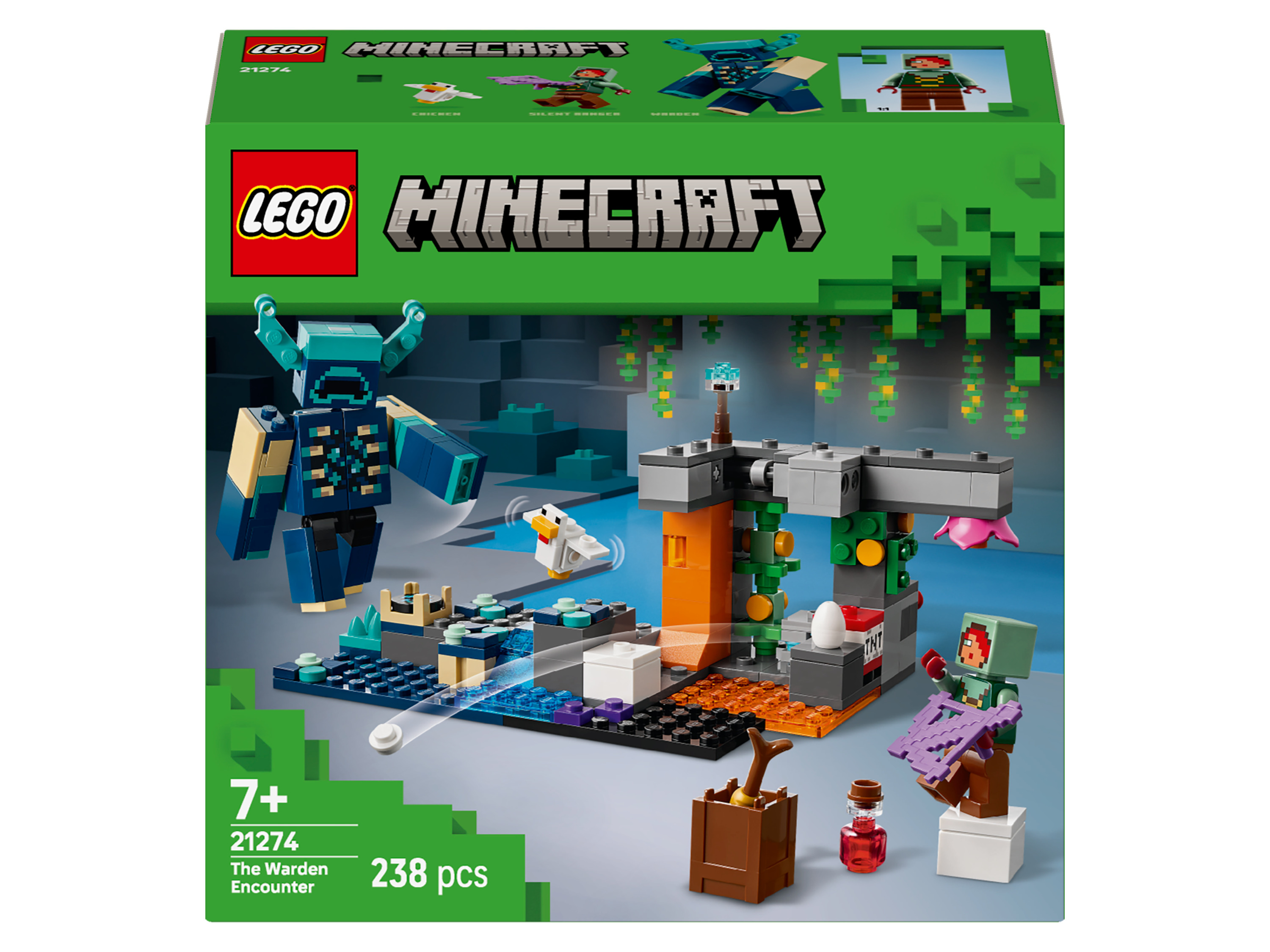 Lego Minecraft Zestaw klocków Lego 21274 Starcie ze Strażnikiem