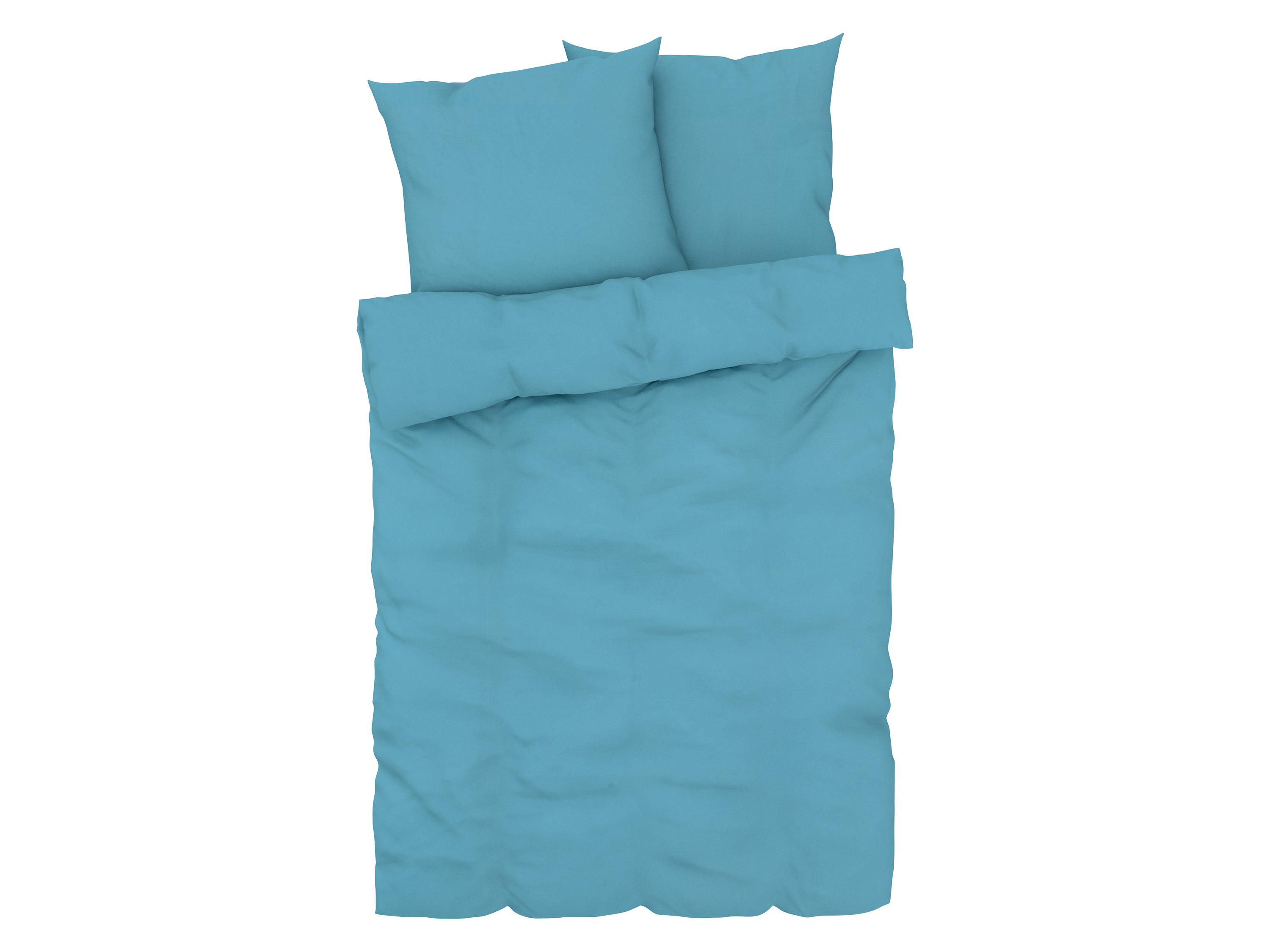 Livarno home Pościel satynowa z mikrofibry, 220 x 200 cm Niebieski