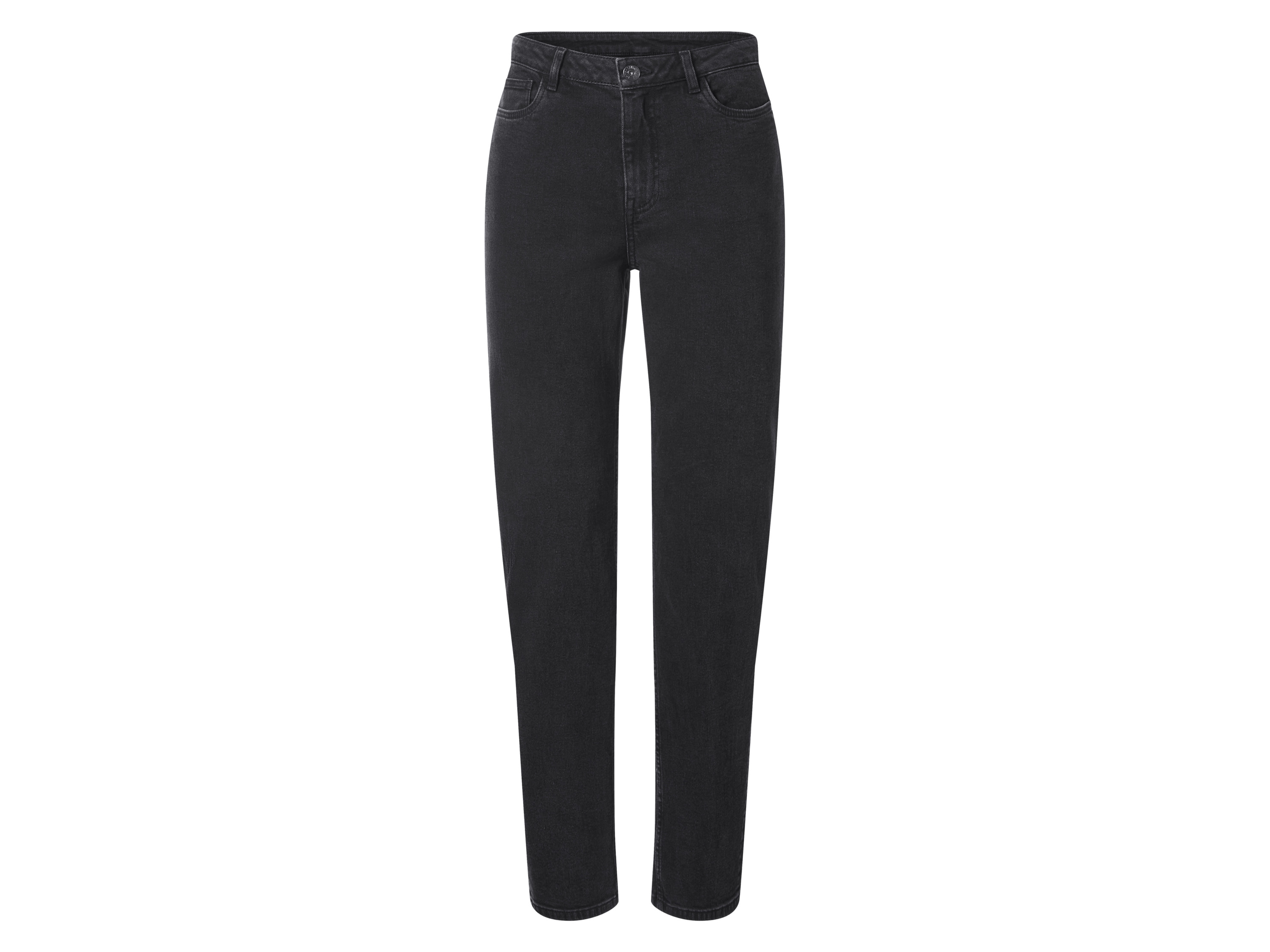 esmara Jeansy damskie straight fit ankle lenght Czarny, 38