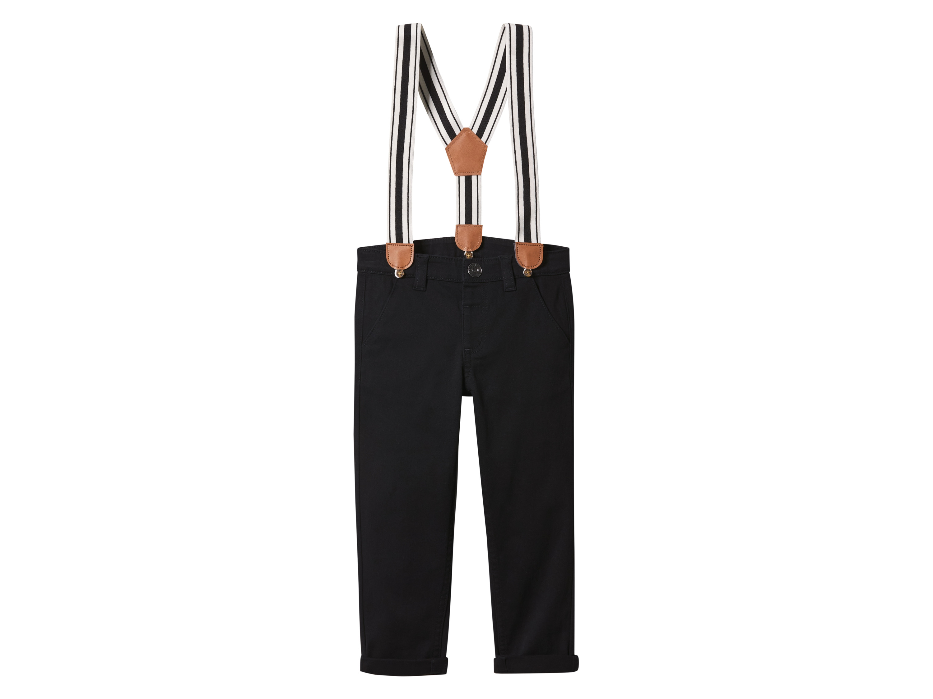 lupilu Spodnie diagonal dziecięce z bawełną Czarny, 104