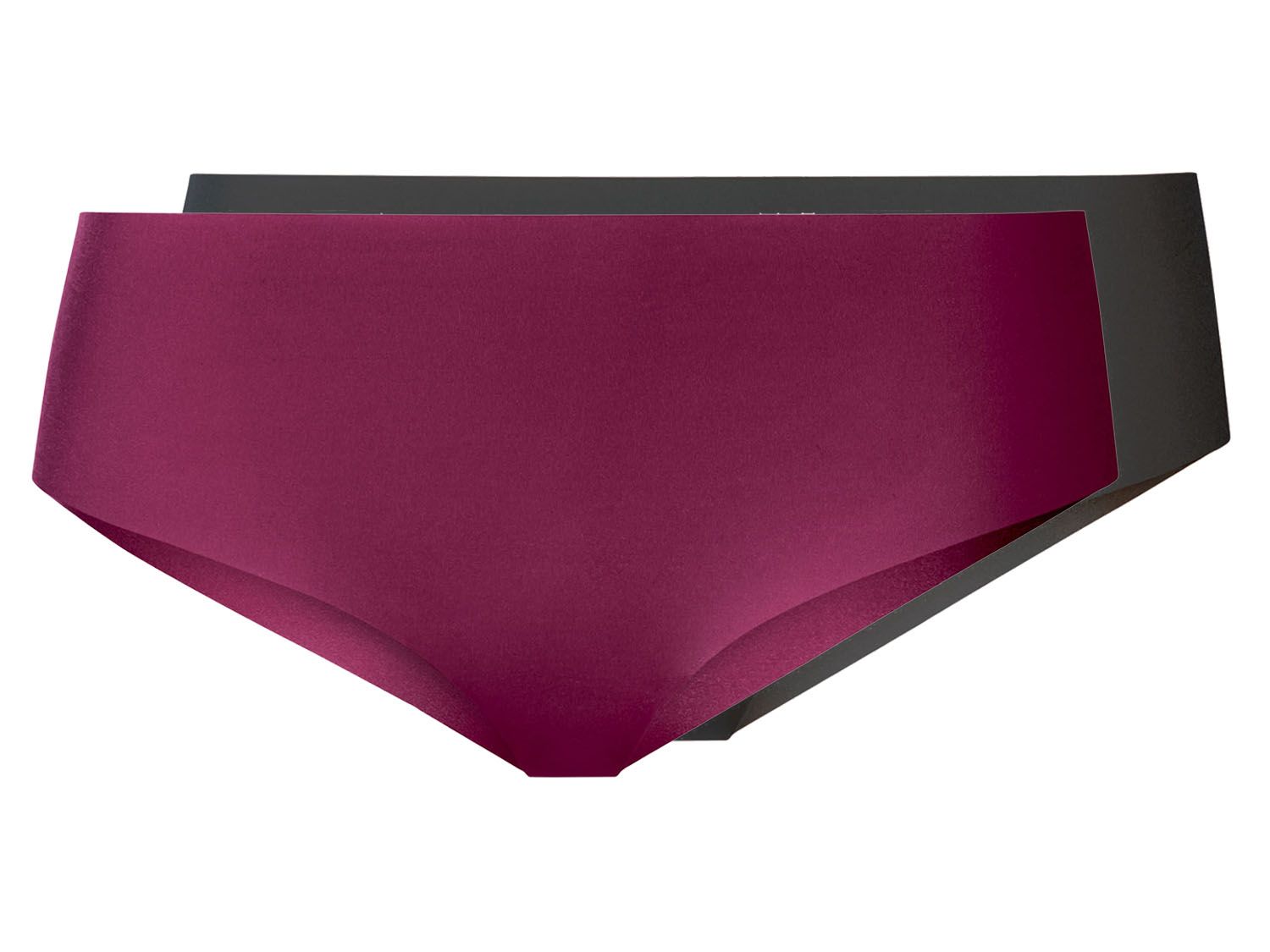 esmara Hipstery damskie, 2 pary Czarny/malinowy, S 36/38