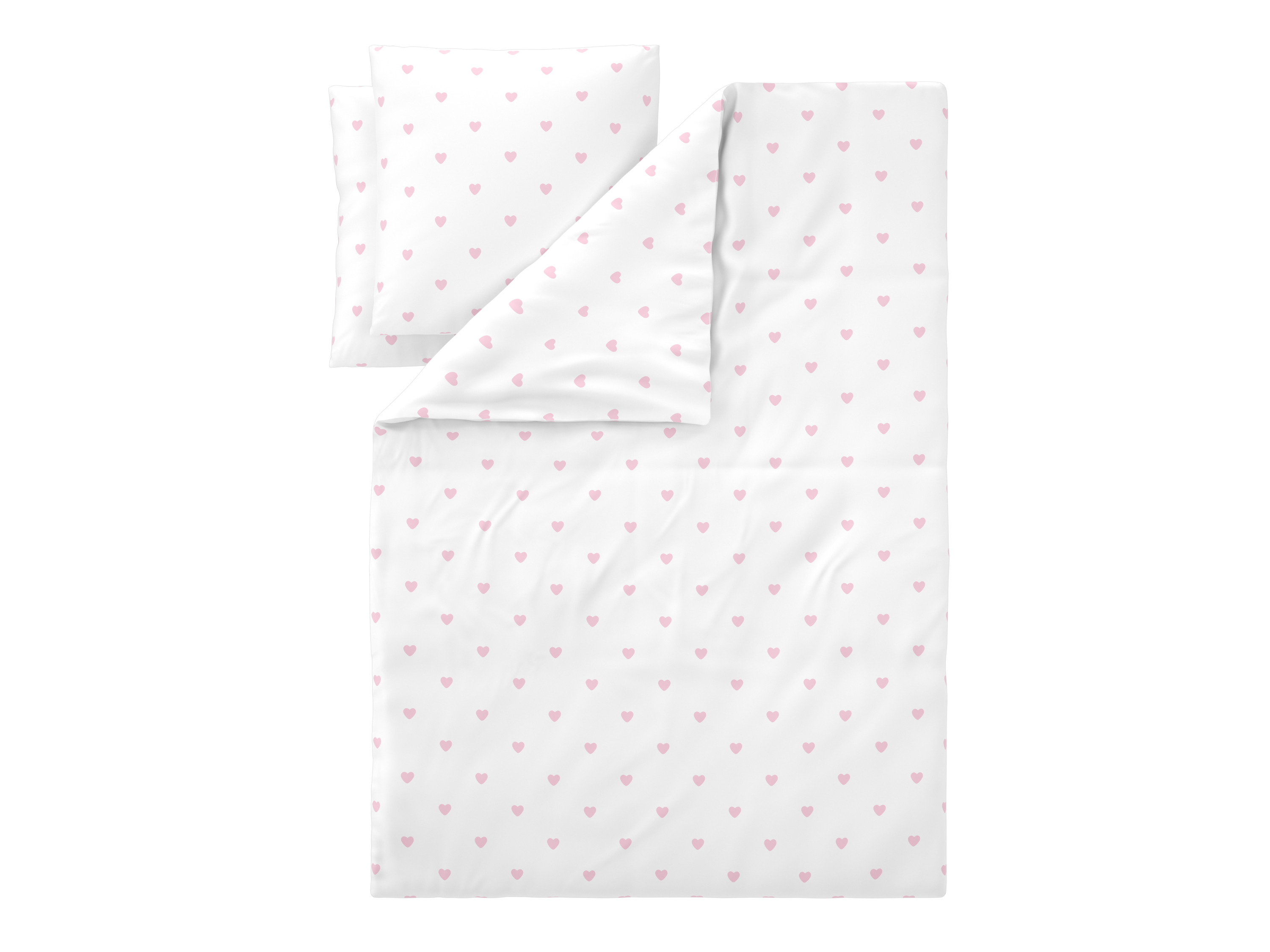 Livarno Pościel z bawełny renforcé, 220 x 200 cm Biały/ różowy