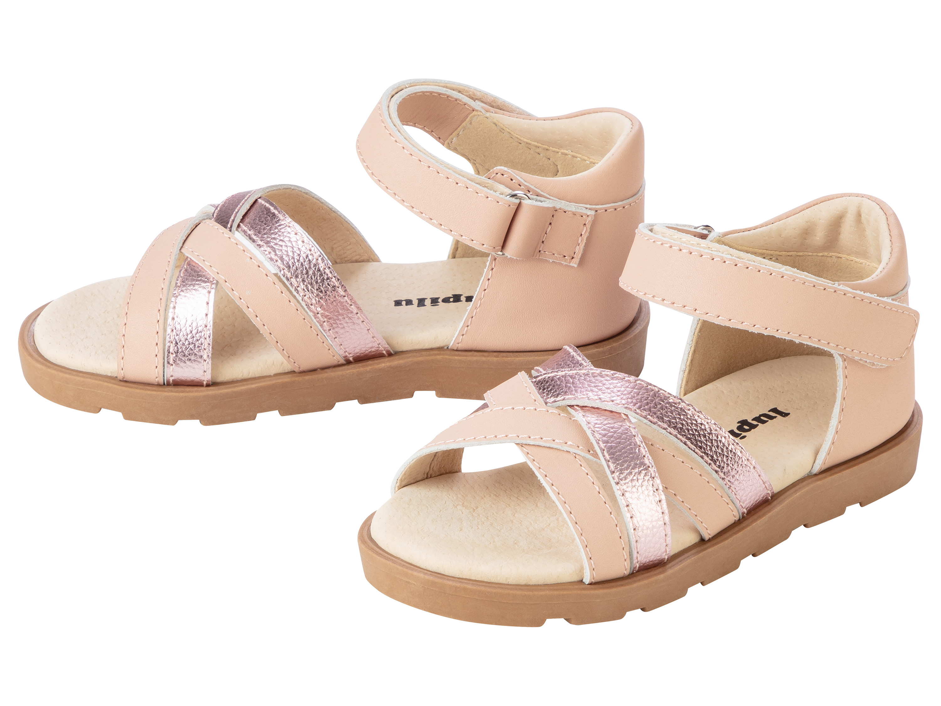 lupilu Sandały dziewczęce ze skóry Różowy, 27