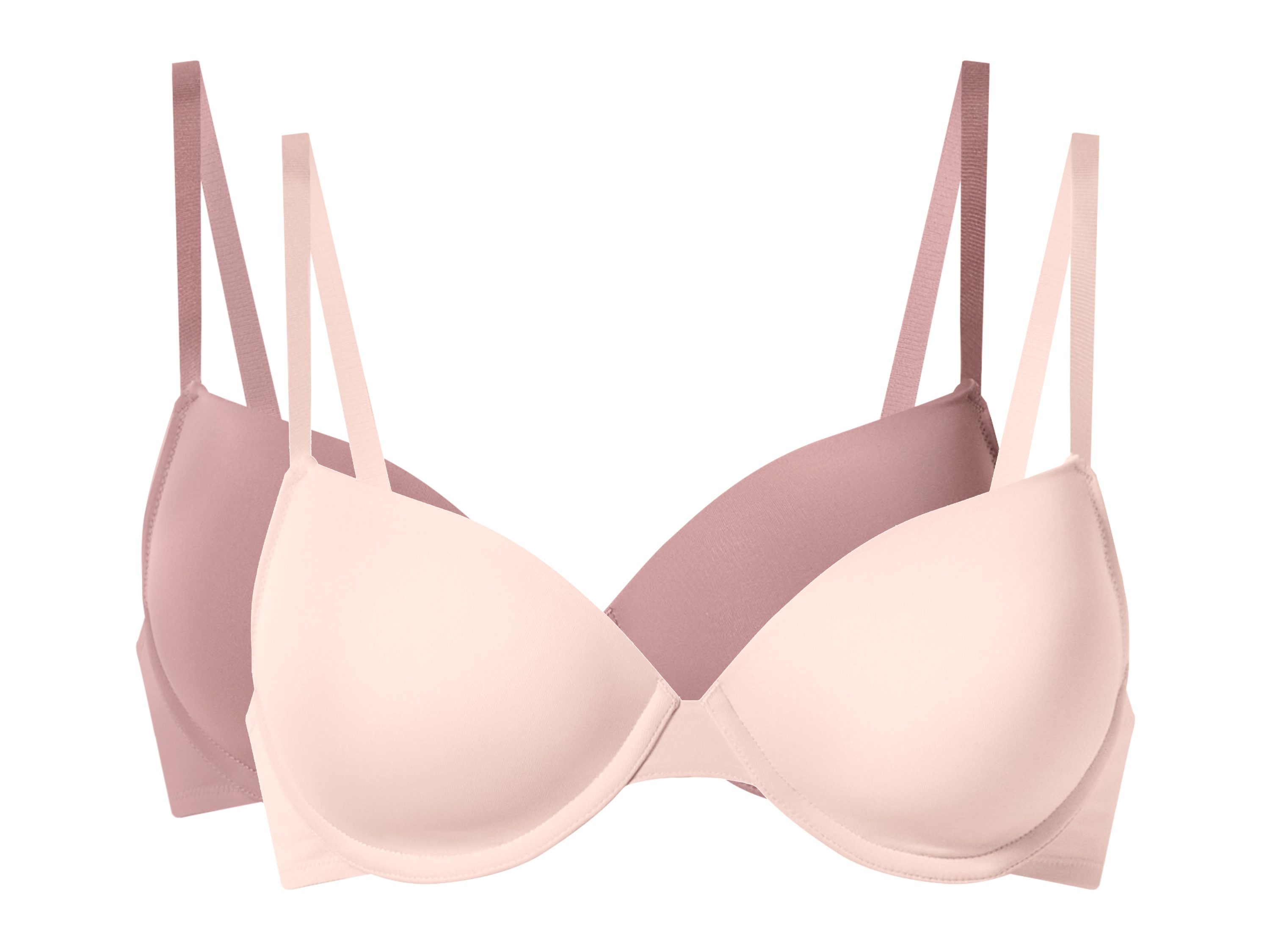 esmara Biustonosze damskie z fiszbinami, 2 sztuki Różowy, 85C