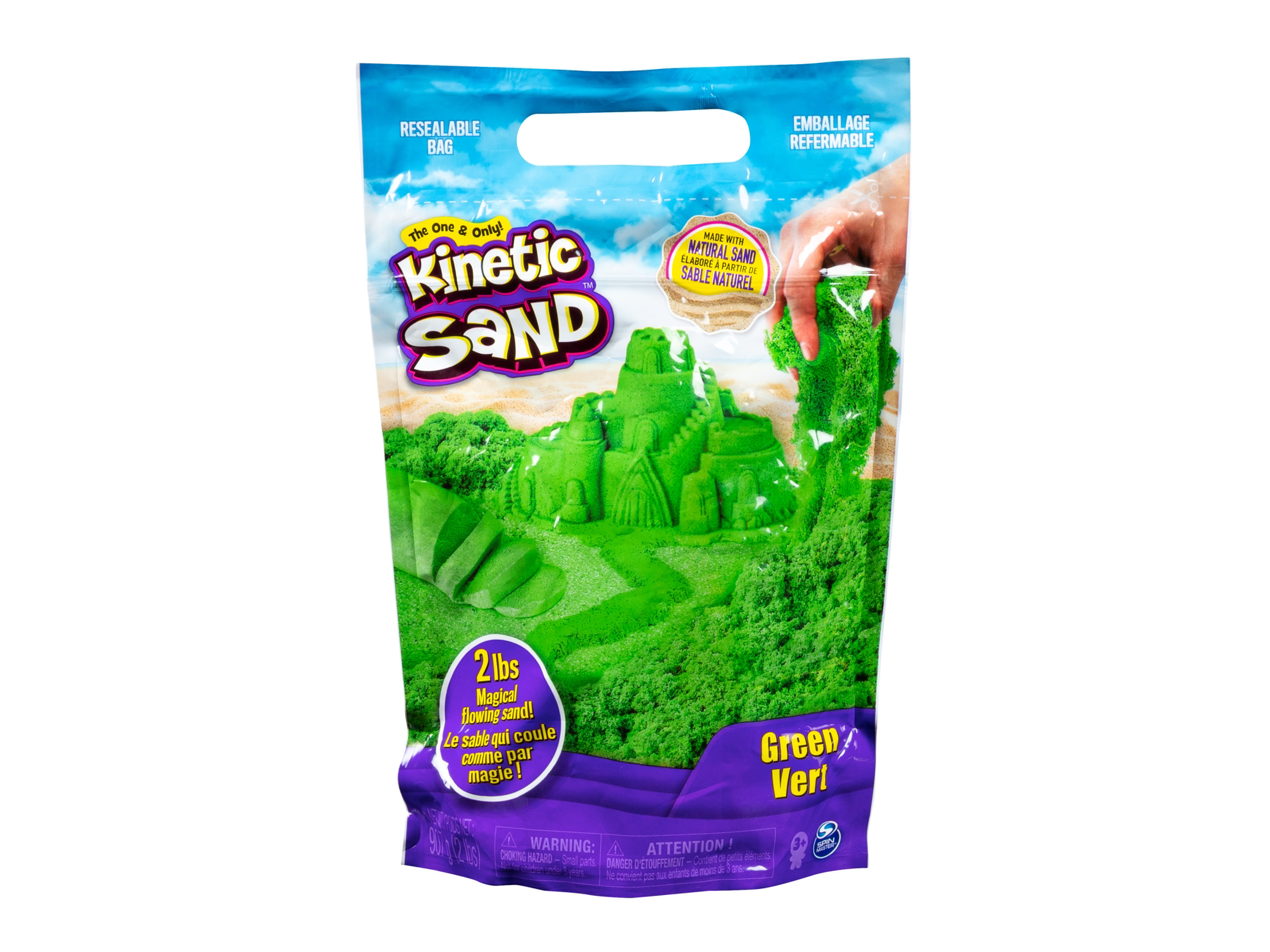 Kinetic Sand Kolorowy piasek 2lb, asortyment w workach Zielony