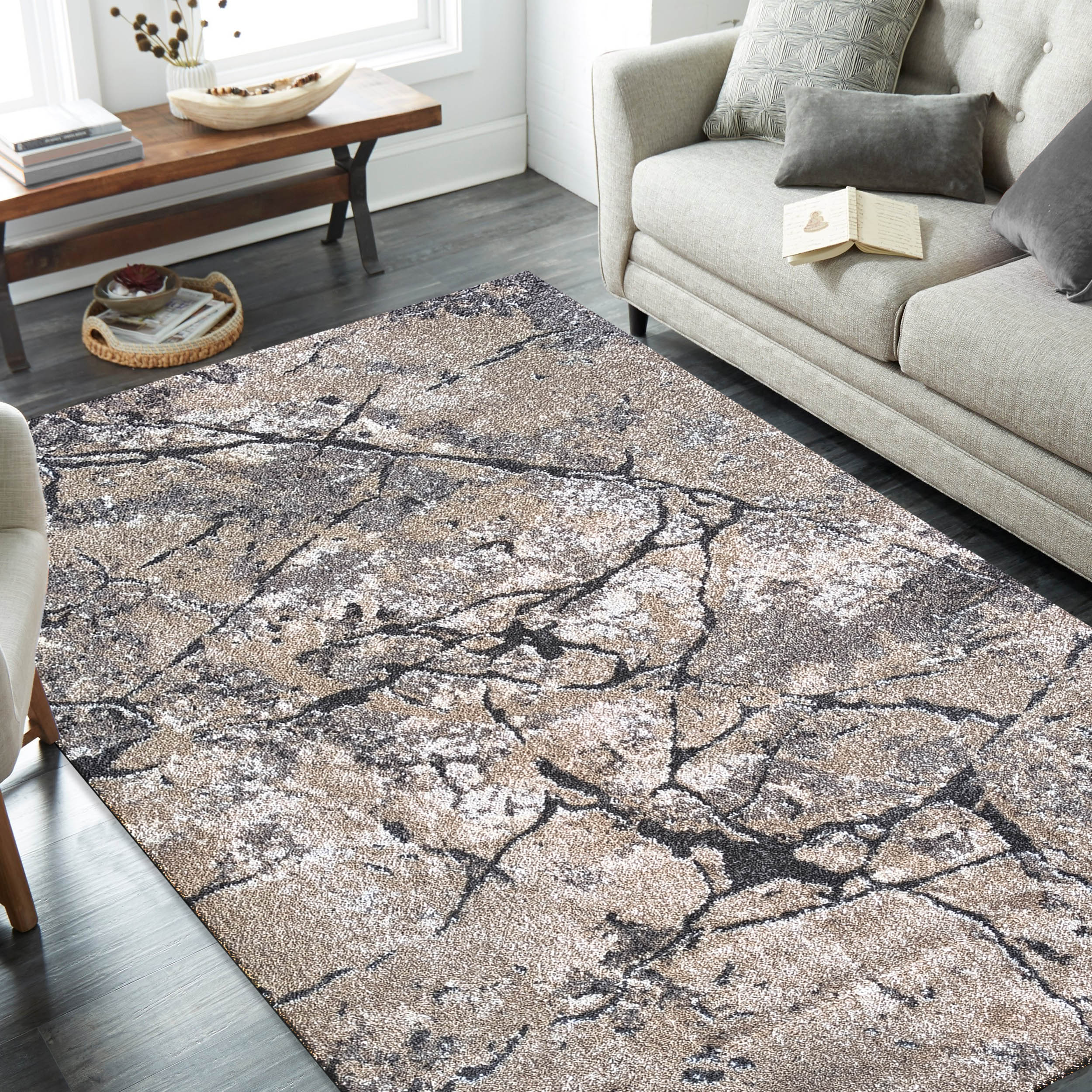 Dywan - 240 x 330 cm - Brązowy - Nowoczesny - Dywanopol