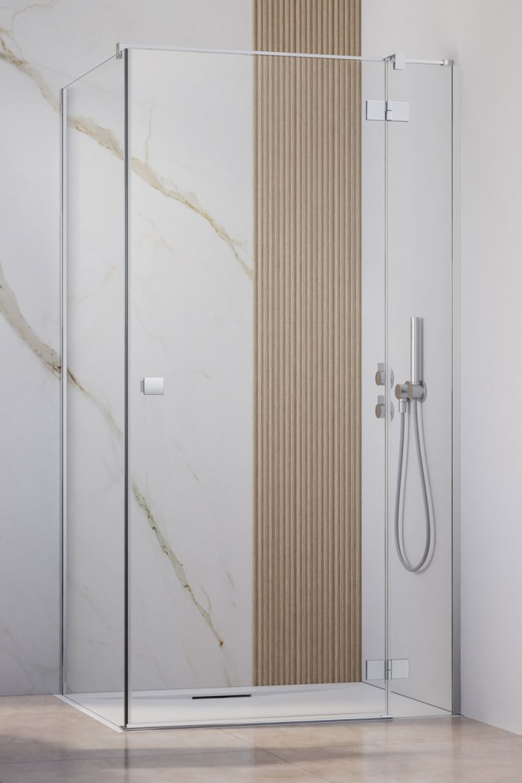 Darmowa Dostawa - Ścianka prysznicowa 33.7 cm chrom połysk/szkło przezroczyste Radaway Essenza KDJ 104703370101R