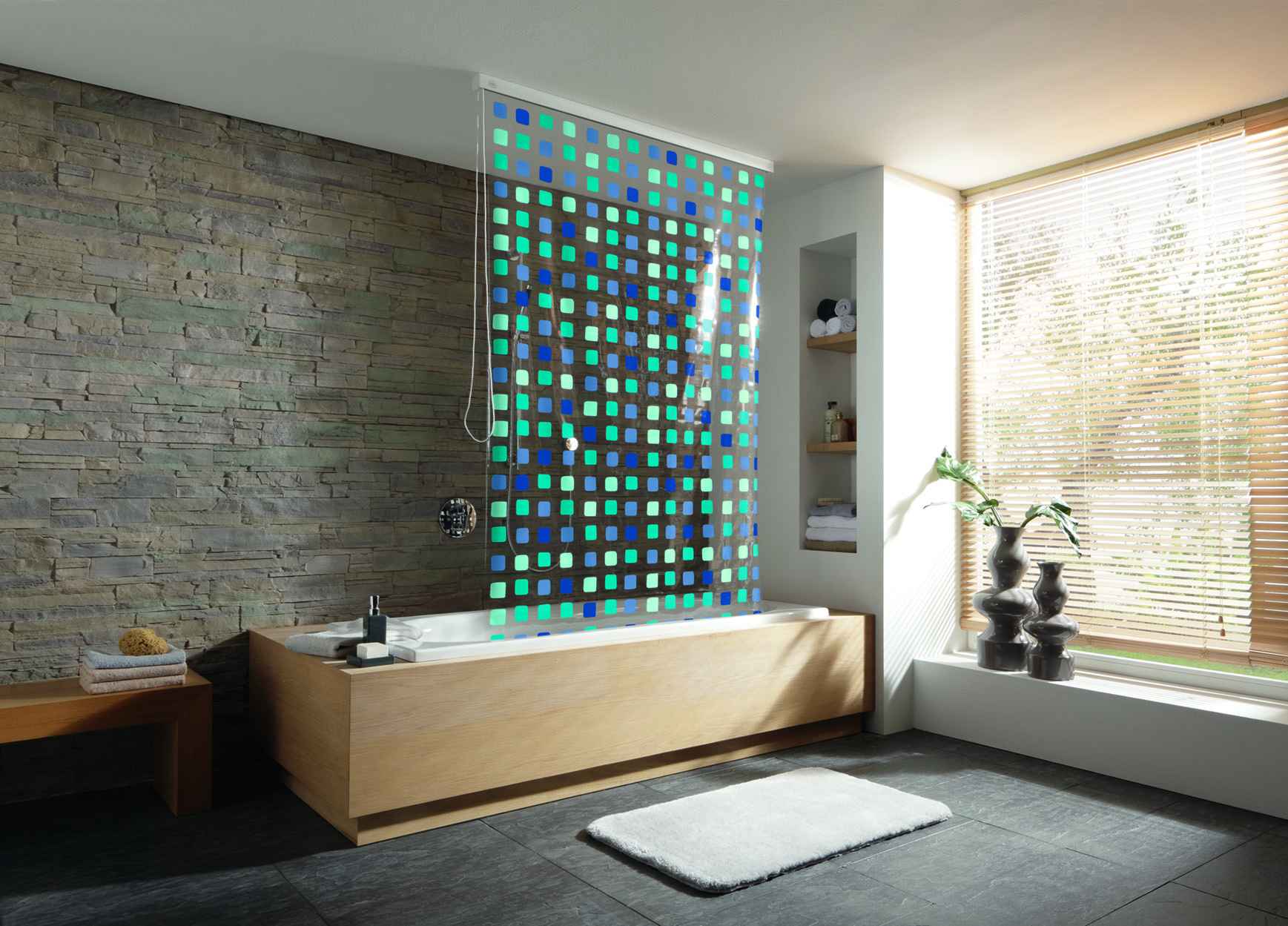 Darmowa Dostawa - Roleta prysznicowa bez kasety Kleine Wolke Duschrollo 3321721747