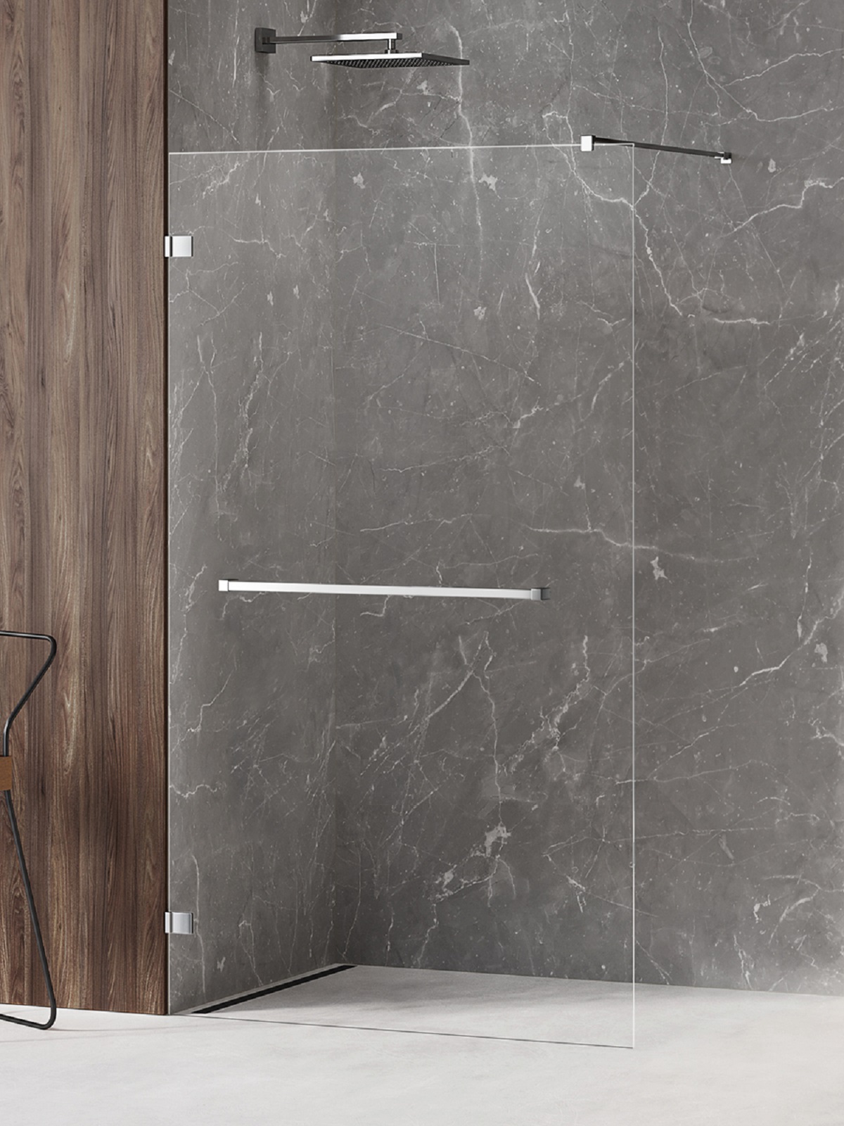 Darmowa Dostawa - Ścianka prysznicowa walk-in 150 cm chrom połysk/szkło przezroczyste New Trendy Avexa EXK2533