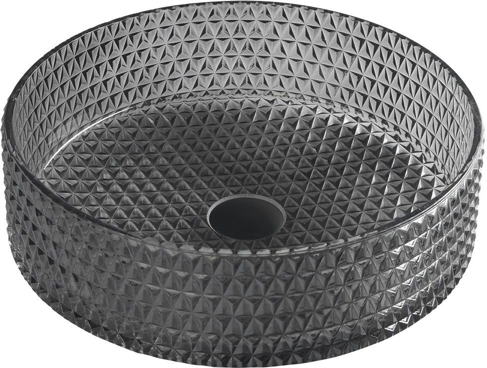 Darmowa Dostawa - Umywalka 39.5x39.5 cm okrągła nablatowa czarna Sapho Beauty TY214