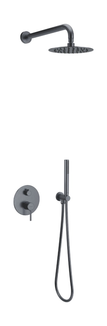 Darmowa Dostawa - Zestaw prysznicowy podtynkowy z deszczownicą grafitowy Excellent Pi AREXSET1245AB