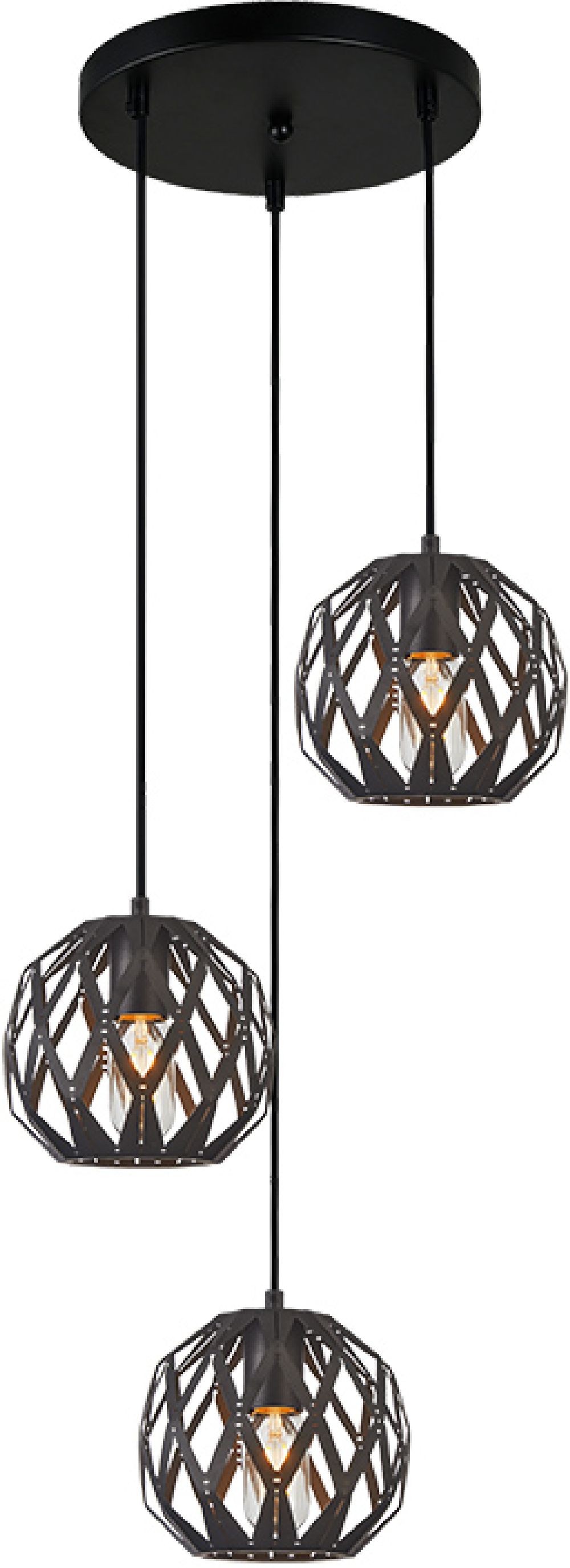 Darmowa Dostawa - Lampa wisząca 3x40 W czarna Italux Hilo PND223413SABK