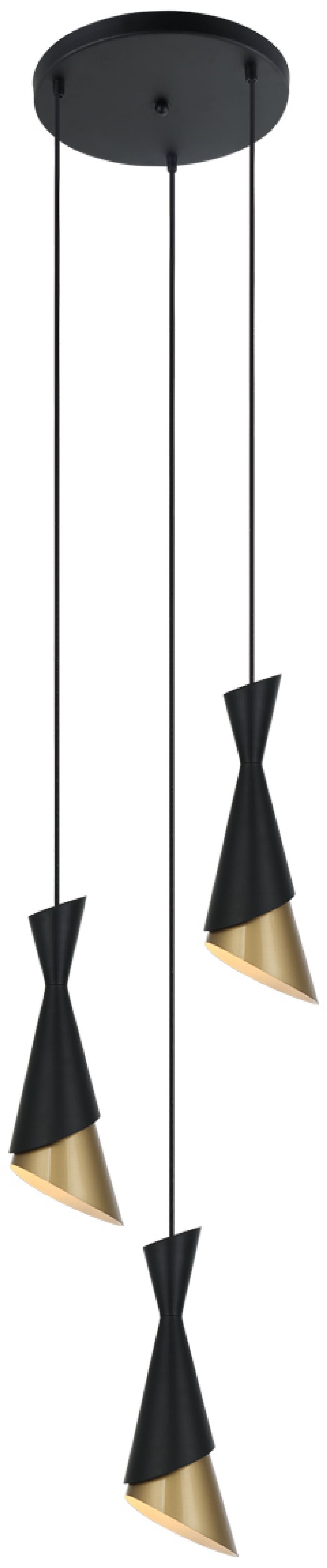 Darmowa Dostawa - Lampa wisząca 3x40 W czarna Italux Malia PND859493BKGD