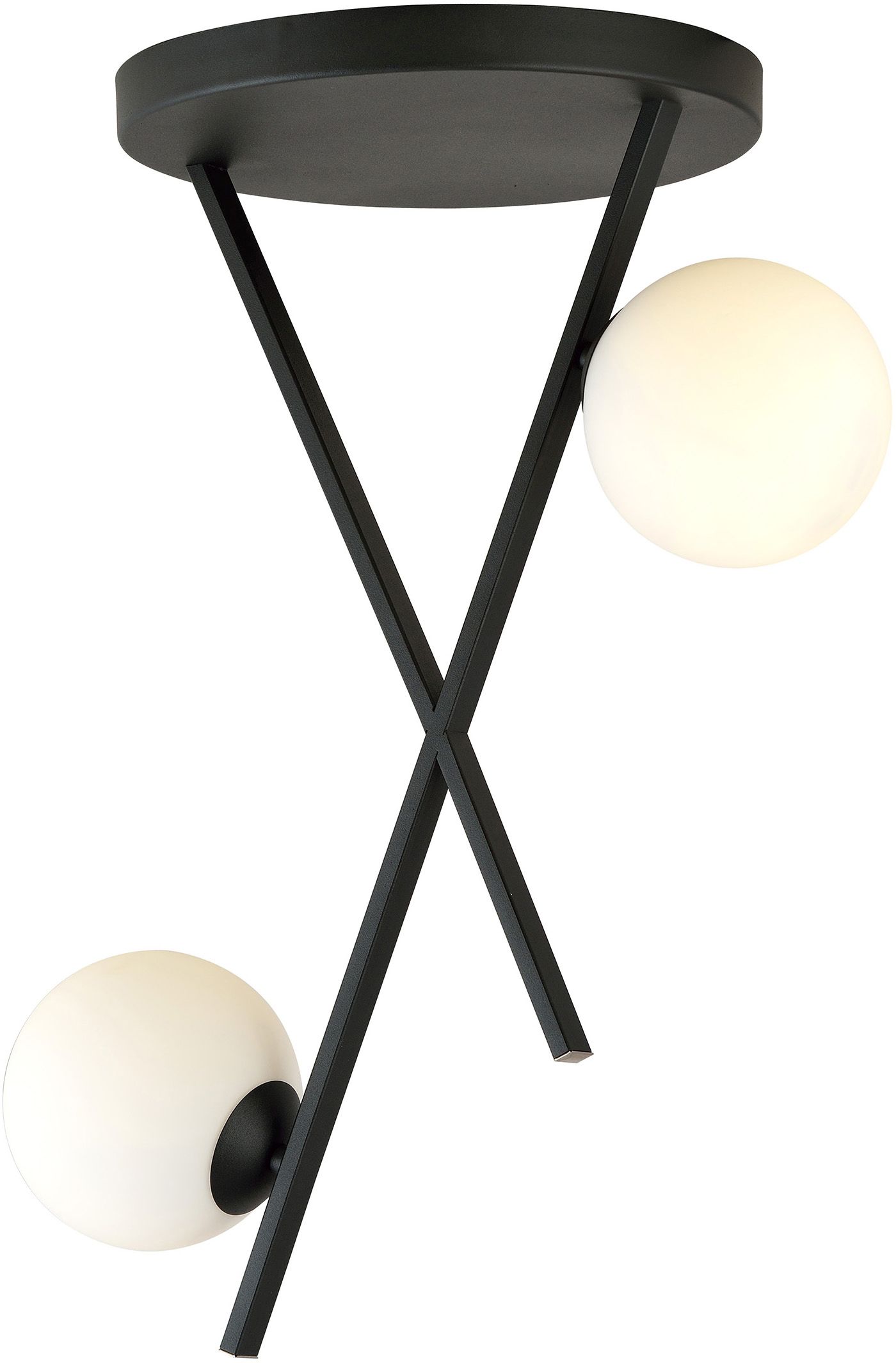 Darmowa Dostawa - Lampa podsufitowa 2x10 W biała-czarna Emibig River 11942